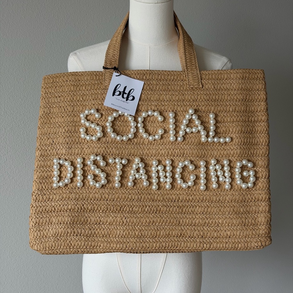 ☀️ BTB Los Angeles Social Distancing Straw Tote - Beach Day - Picture 2 of 16